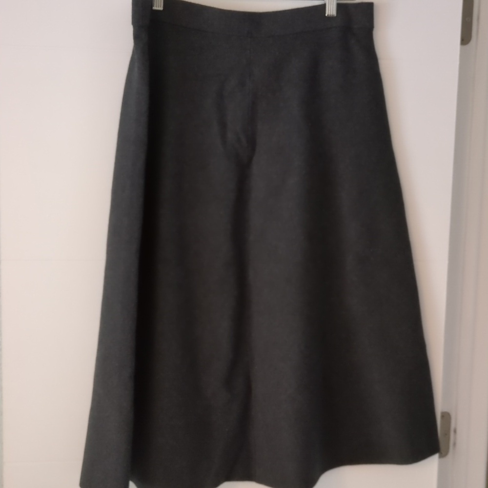 Catherine Malandrino knit stretchy midi A line  winter office minimalist skirt - Picture 3 of 4